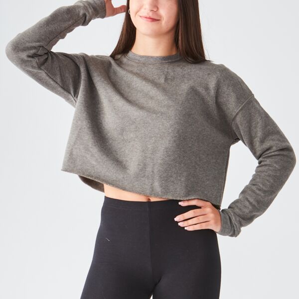 Studio Essentials Ladies Raw-Edge Crop Crewneck Sweater Thumbnail