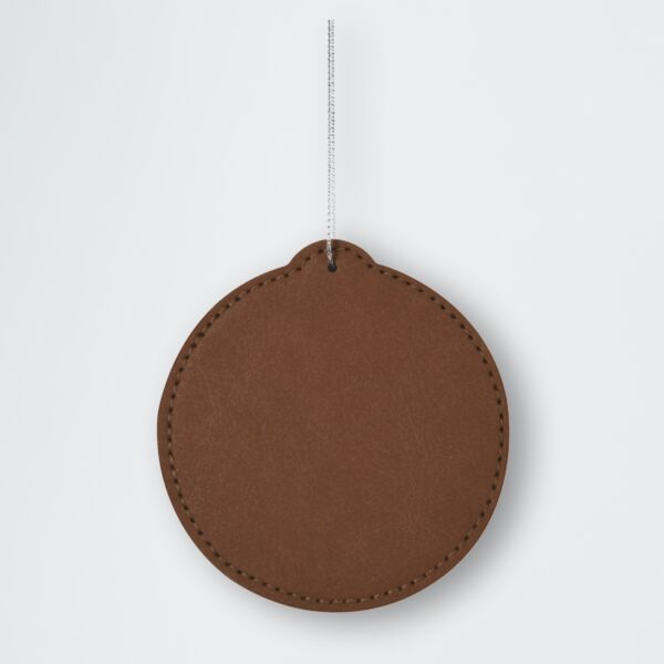 Round Leatherette Ornament  Thumbnail