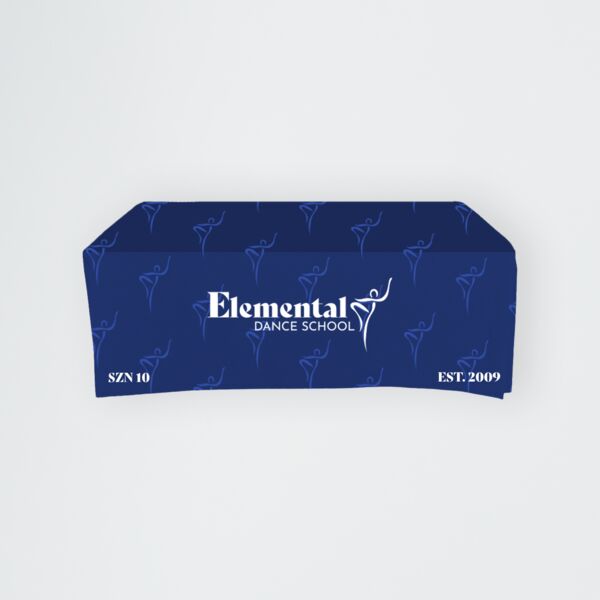 Full-Out Table Cloth - 6' table, Drape style, 4 sided, Closed Back Thumbnail