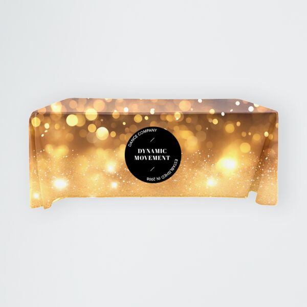 Full-Out Premium Table Cloth - 8' table, Drape style, 4 sided, Closed Back, Rounded Corners Thumbnail