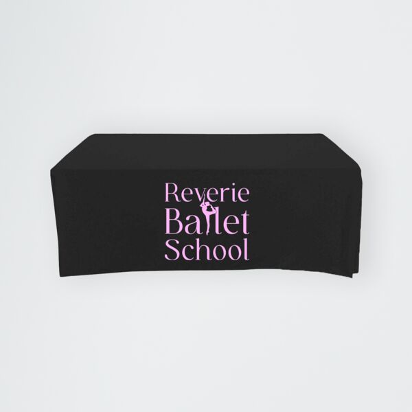 Polycotton Twill Table Throw - 6' Table, Drape style, 3 sided, Open Back Thumbnail