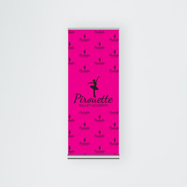 Deluxe Wide Base Retractable Banner - 33.5" x 79" Thumbnail