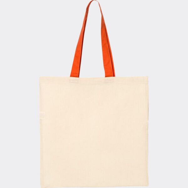 Economical Tote with Contrast-Color Handles Thumbnail