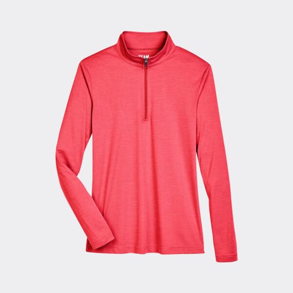 Ladies Zone Sonic Heather Performance Quarter-Zip Pullover Thumbnail