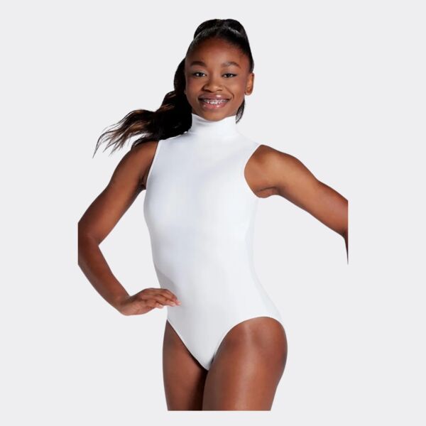 Ladies Mock Neck Sleeveless Leotard Thumbnail
