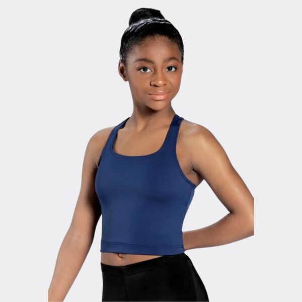 Ladies Wide Racerback Crop Top Thumbnail