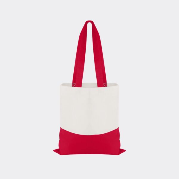 Cotton Colored Accent Flat Tote Thumbnail