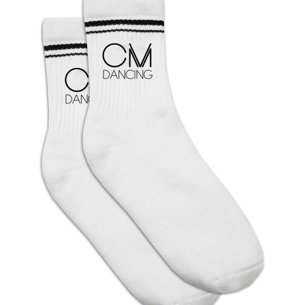 CM DANCING SLX Black Logo-Half-Crew Cotton Socks Thumbnail