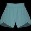Ladies Flowy Overlay Shorts Thumbnail