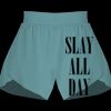 Ladies Flowy Overlay Shorts Thumbnail